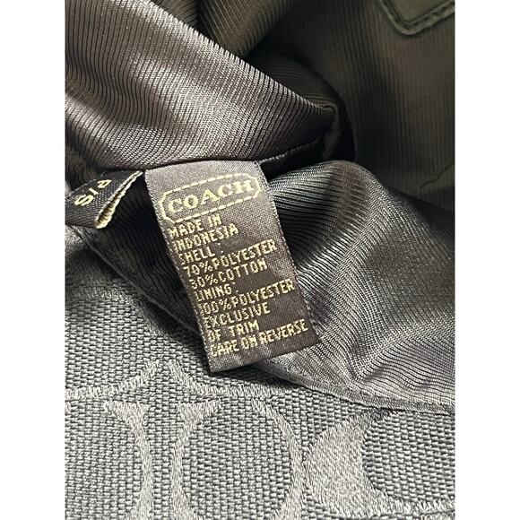 Coach Monogram Jacquard Bucket Hat Black Y2K Vintage size p/S - Picture 4 of 11